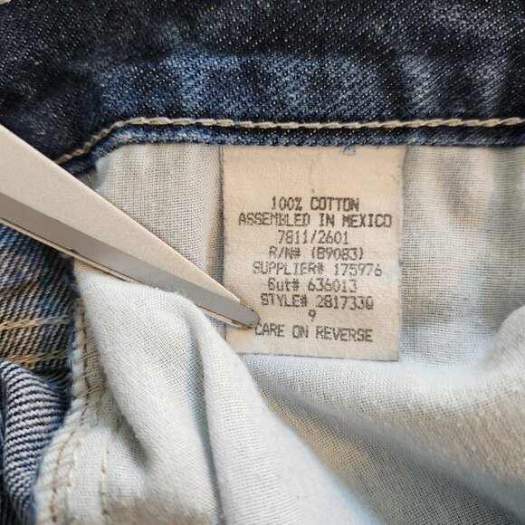 VTG Y2K LEI Flare Jeans Boot Cut Button Fly Bell Bottoms Juniors 9 30x30 EUC - Picture 10 of 12